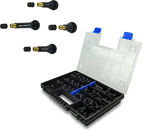 150x Haskyy Auto-Gummi-EPDM-Reifen-Ventile-Set-Satz 25x TR412 + 50x TR413 + 50x TR414 + 25x TR418 I Snap-in-Pkw Gummi Ventil I Ventilkappe Reifen Ventilaufsatz