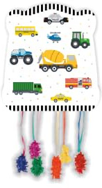 CONVER PARTY - Piñata Traffic - Artículos para Fiestas - Fiestas Infantiles, Cumpleaños y Celebraciones - Decoración de Coches - 33x28 CM