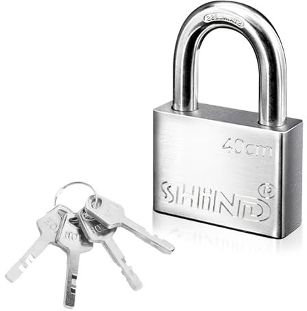 Cadenas Robuste 40mm, 1 Cadenas En Alliage Avec 4clés Pour Entrepôt Conteneur Sheds Garages Clôtures Casier Pour Armoires De Rangement Universitaires Imperméable Et Robuste Cadenas Anti-vol Sécurité