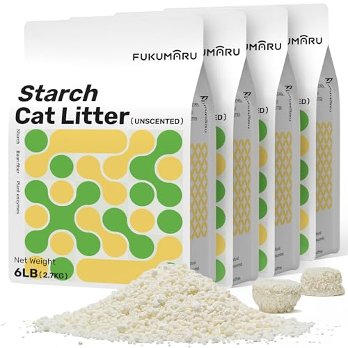 FUKUMARU Yuca Arena para Gatos 10.8kg– Fuerte aglomeración, Ingredientes Vegetales, Fondo Antiadherente, sin Polvo, sin Perfume para un excelente Control de olores