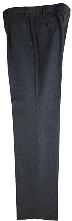 ALVIPERI - Pantaloni Uomo Eleganti Misto Lana, Pantalone Uomo Classico a Vita Alta, Disponibili Taglie Forti e Calibrate Fino alla 71, Drop 4 Taglie Pari e Drop 0 Taglie Calibrate (52, Grigio)