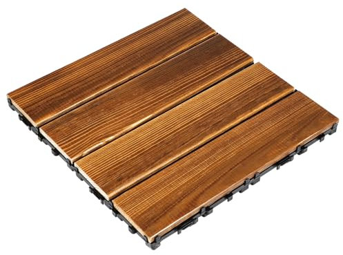 EXCEART Pavimento in Per Esterni Piastrelle in Ad Incastro Per Patio e Balconi Installazione Resistente e Pratico