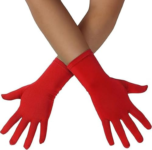 ALUNME Soft Wrist-Length Gloves for Men & Women - Fashion Accessories for Christmas Halloween Parties, Dances & Stylish Outfits