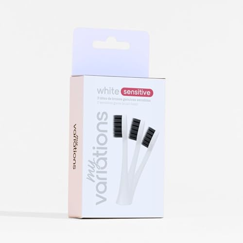 Pack 3 Têtes de Brosse à Dents Sonique Gencives Sensibles My Variations (Blanc)