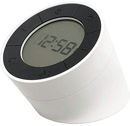 Acctim Jowie Dual Digital Alarm Clock/Nightlight Superbrite® Crescendo Alarm Touch Sensor (White)