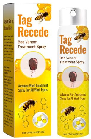 40ML Spray De Abeja, Spray De EliminacióN De Verrugas, Tag Recede Veneno De Abeja, Spray De Veneno De Abeja, Eliminador De Marcas En La Piel, Para Todos Los Tipos De Piel