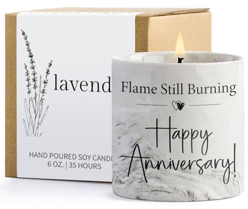 Anniversary Candle - Aniversario Gifts for Men, Women & Couples - Romantic Gifts for Him, Her - 6oz