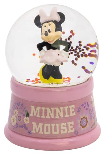 Stor Minnie Mouse Snow Globe in Gift Box - Decorative Crystal Ball with Glitter - Official Collectible Figure