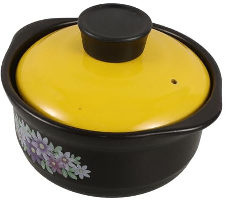 LABRIMP Pentola Ceramica Per Stufato Manici Doppia Faccia Perfetta Per Cucina Casalinga Cottura Uniforme e Semplice Pulizia