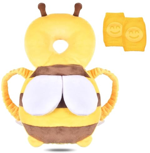 Cuscino protettivo per la testa, per bambini, con ginocchiere, cuscino di protezione regolabile, per bambini, per bambini che imparano a gattonare e a camminare