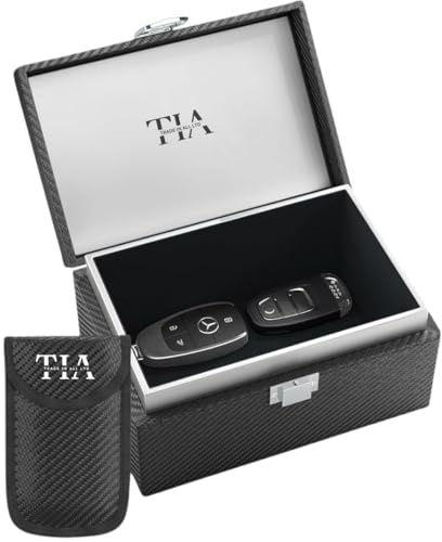 TIA Faraday Box and Pouch 2 Pack – Anti-Theft Signal Blocking Cages, RFID Signal Shield, Keyless Entry Car Key Safe Protector, Portable Faraday Cage for Travel & Home Security