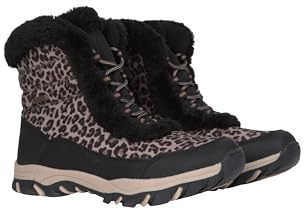 Mountain Warehouse Ohio Bottes de neige thermiques courtes pour femme – Résistantes à la neige, IsoDry, Fausse fourrure et Thermiques Testées -20 °C – Idéales pour l'hiver, le ski, les sports d'hiver