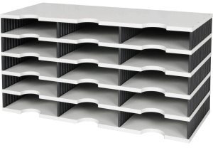 Styro Sortierstation styrodoc trio Sortierstation 15 Fächern grau/schwarz