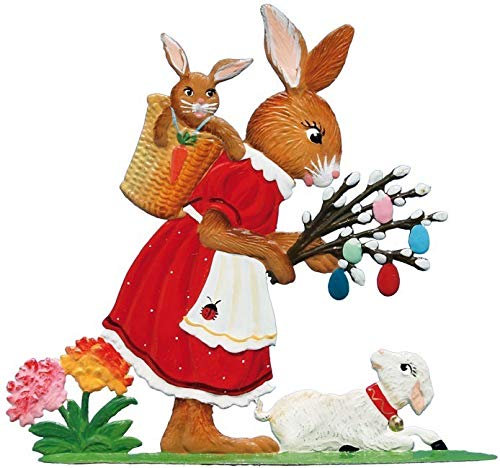 Wilhelm Schweizer Zinnfigur Hasendame mit Lamm - Jahreshase 2012