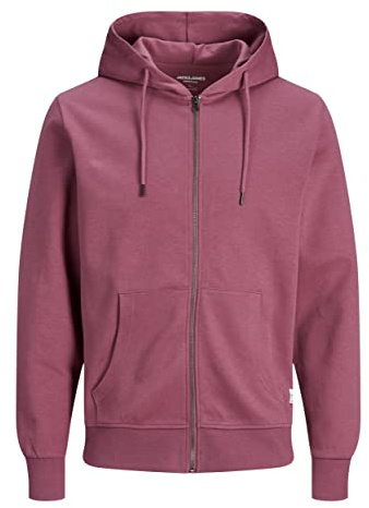 JACK&JONES Herren JJEBASIC Sweat Zip Hood NOOS Sweatjacke, Hawthorn Rose, 3XL