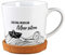 Papierdrachen Hochwertige Tasse aus Keramik mit passendem Kork Untersetzer - Tischdeko - Kaffeetisch - Kaffeetasse - Lass mal mehr am Meer sitzen - für Kaffee, Tee und mehr