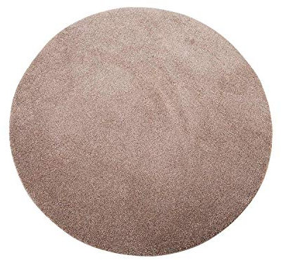 Nicht Zutreffend Kuschelteppich Hochflorteppich Wohnzimmerteppich | Ø 120 cm | Polypropylen | Taupe