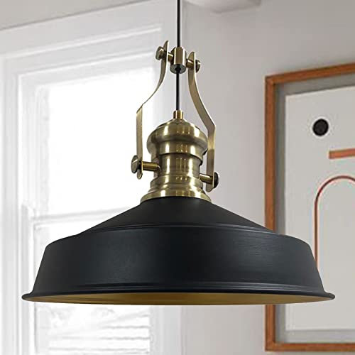 bamyum Neo-Asletl Hängelampe Industrial aus Metall Ø41 cm, Küchenlampe Vintage, Hängelampe Esstisch E27, Pendelleuchte Schwarz, Wohnzimmerlampe Hängend Vintage, Pendelleuchte Esstisch und Wohnzimmer