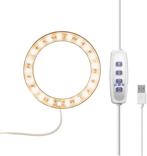 Växtljus, LED halo växtlampor, fullt spektrum LED växtljus, 4 dimbara ljusstyrlampor, justerbart paraply växtlampa, varmt naturligt ljus för att plantera nybörjare och entusiaster