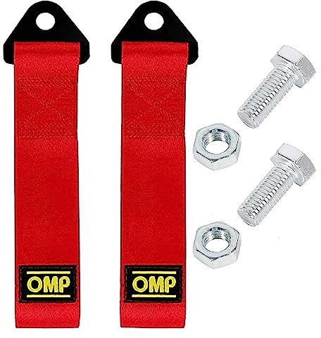 WYRGQIQN 2 Pezzi Cinghia di Traino Auto, Trailer Corda, per Rimorchio Alta Resistenza Fino a 2 Tonnellate di Carico Massimo (Rosso)