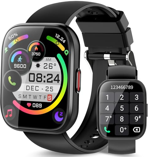 aycy Smartwatch Uomo Donna, 1,85'' Orologio Smartwatch con Effettua/Risposta Chiamate, 112 Modalità Sportive Fitness Tracker con Sonno/Cardiofrequenzimetro, IP68 Smart Watch per Android iOS