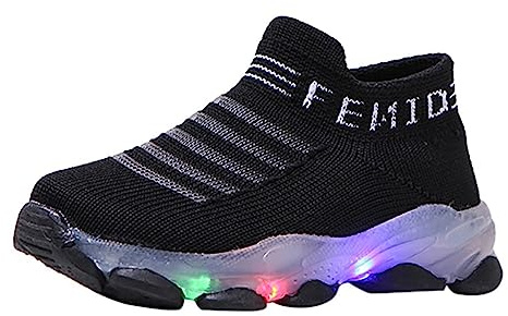 Generisch Zapatos luminosos para niños, zapatillas de estar por casa, zapatos de malla transpirables, ligeros, cómodos, suaves, cálidos, zapatos descalzos, zapatillas informales, zapatos casuales