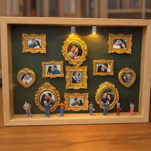 Générique Cadre Photo 3D Personnalisé Mini Musée De Nous Boîte D' Mini Boîte De Silhouette De Musée Personnalisée Kit Créatif À Faire Soi-Même - D' 22,7x31,4x3,7CM