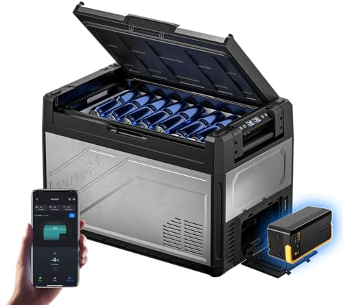 BougeRV Rocky V3.0 Doppia Zona Frigo Auto 52L con Batteria 240Wh, -20℃~20℃