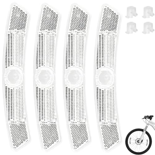 Cykel ekrar reflektorer plast cykel hjul reflektor set för nattridning, säkerhetsvarning ljusremsor tillbehör för väg mountainbike