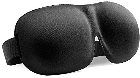 Schlafmaske,2018 neue Design-Augenmaske,3D Hautfreundlich Schlafbrille,Innovative Lichtblockierungstechnik und bequem Weich und leichte Augenmaske,ideal für Reisen,Nickerchen,Nacht,Schwarz