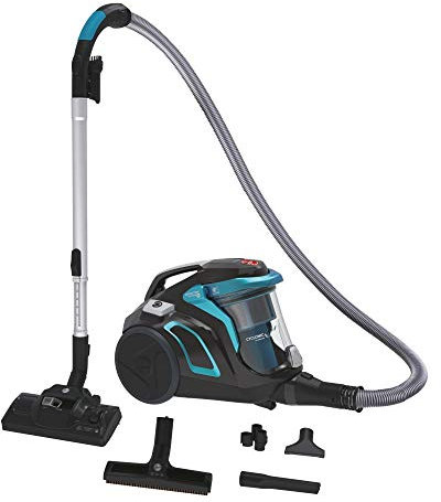 Hoover H-Power HP710PAR Aspirateur traineau sans Sac, cyclonique, Vidage Facile et hygiénique DustClean, Brosse spéciale sols parquet, Filtre Hepa, Silencieux 68 dBA