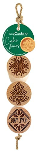 ScrapCooking - Tampons Pâtisserie de Noël en Bois - Pour Biscuits, Décorations Pâtisserie 5125