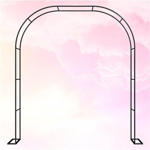 SEVSO Torbogen Metall Stabil Rosenbogen Verzinkt Massiv Rankenbogen Rundbogen Rankgitter Wetterfest Gartenbogen Rankhilfe Für Klettern Von Weinreben Schwarz,Weiß,W1.8M*H2.2M