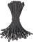 WMZOBH Bungee Cords with Hooks 50 Pcs - 10 Inch Elastic Short Bungee Ropes with Hooks, Small Tarpaulin Hooks (Black)