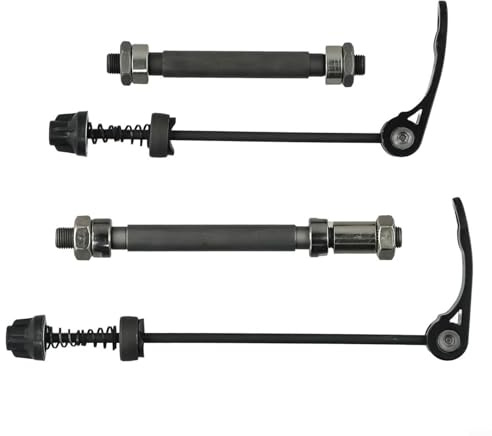 Kit de déverrouillage rapide pour vélo de route, moyeu de roue de vélo de montagne, axe avant et arrière à dégagement rapide avec 2 roulements pour vélo de route, VTT (avant + arrière)