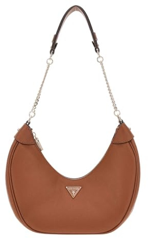 GUESS Damen Fedora Hobo, Schultertasche, Cognac