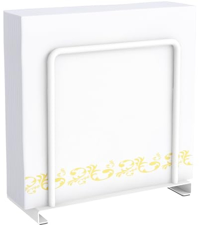 STWWO Portatovaglioli da Tavolo Bianco,Portatovaglioli in Metallo Portatovaglioli di carta Porta tovaglioli moderno Dispenser di Tovaglioli per l'arredamento del Tavoli da Cucina Ristorante e Bar