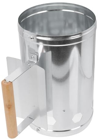 TOYANDONA 1pezzi Ciminiera Accendifuoco Carbonella Barbecue Esterno con Manico Termoisolante e Aria Multipli per Accensione Rapida e Uniforme delle Braci