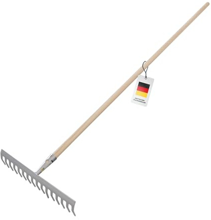 blizz-z Gartenrechen 40 cm Breite, 16 Zinken - Stiellänge: 1,5 m