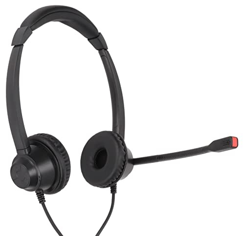 BONKZEBU 2,5 Mm Arbetsheadset med HD-mikrofon, Långvarig Komfort för Hemkontorets Callcenter,