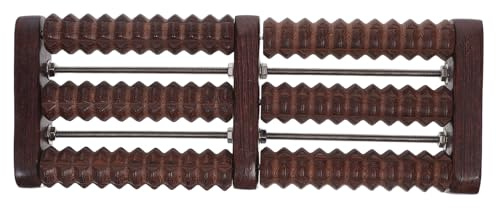 Outanaya Fußmassagegerät Holz Fußmassagerolle Rotierend Akupressurrolle Kompakt Tragbar für Muskelentspannung Zuhause Büro Reise