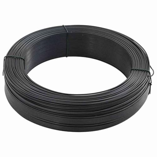 Fil de Fer Acier Galvanisé, Fil de Tension Galvanisé Plastifié pour Jardin 250 m 1,6/2,5 mm Acier Anthracite