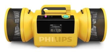 PHILIPS The Tube Wireless Speaker TAMS80Y - 280W max, Bluetooth 6.0, IP67 waterproof, 24h battery, stereo sound, Auracast, USB-C, LED lights, Yellow