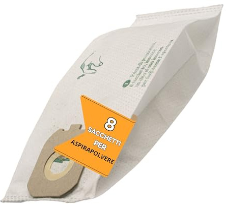 8 Sacchetti Aspirapolvere Rowenta Compatibili - Sacchetti per Aspirapolvere Rowenta in TNT con Filtrazione Avanzata - Modello RW18 TNT