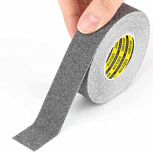 MILEQEE Anti Slip Tape Non Skid Frosted Tape, 1inx16.4FT,Grey
