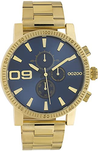 Oozoo Timepieces Herren Uhr - Armbanduhr Herren mit Edelstahl Gliederband | Hochwertige Uhr für Männer - Edle Analog Herrenuhr in rund C10707