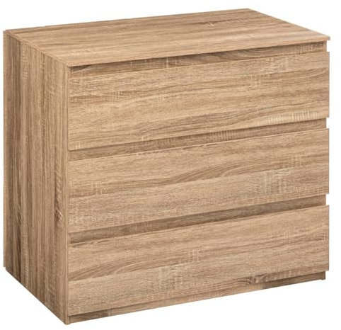 Five - Meuble Commode 3 Tiroirs Coloris Bois Naturel H 73 cm