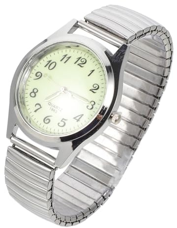 UKCOCO Montre Numérique Lumineuse pour Seniors avec Bracelet Élastique Montre Casual Élégante pour Couples De Noël