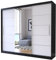 Fabryka Mebli Idźczak Kleiderschrank mit Spiegel, Schiebetüren - Weiß, schwarz Schwebetürenschrank, Schlafzimmerschrank - ‎61 x 250 x 218 cm - Schrank für Schlafzimmer, Wohnzimmer, Garderobe