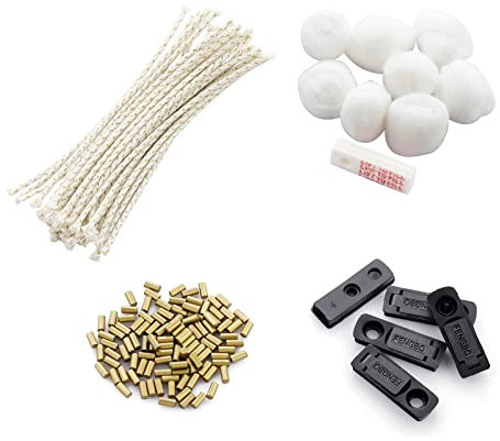 Universelles Feuerzeug Zubehör Set für Benzin Feuerzeug - Ersatz Wiederbelebung Reparaturteil Paket (100 Stück Feuersteine, 30 Stück Docht, Watte und 5 Stück Gummi Filz)